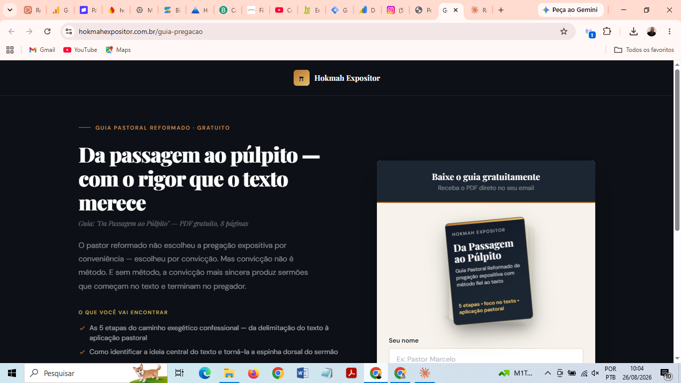 Mockup do guia Da Passagem ao Púlpito